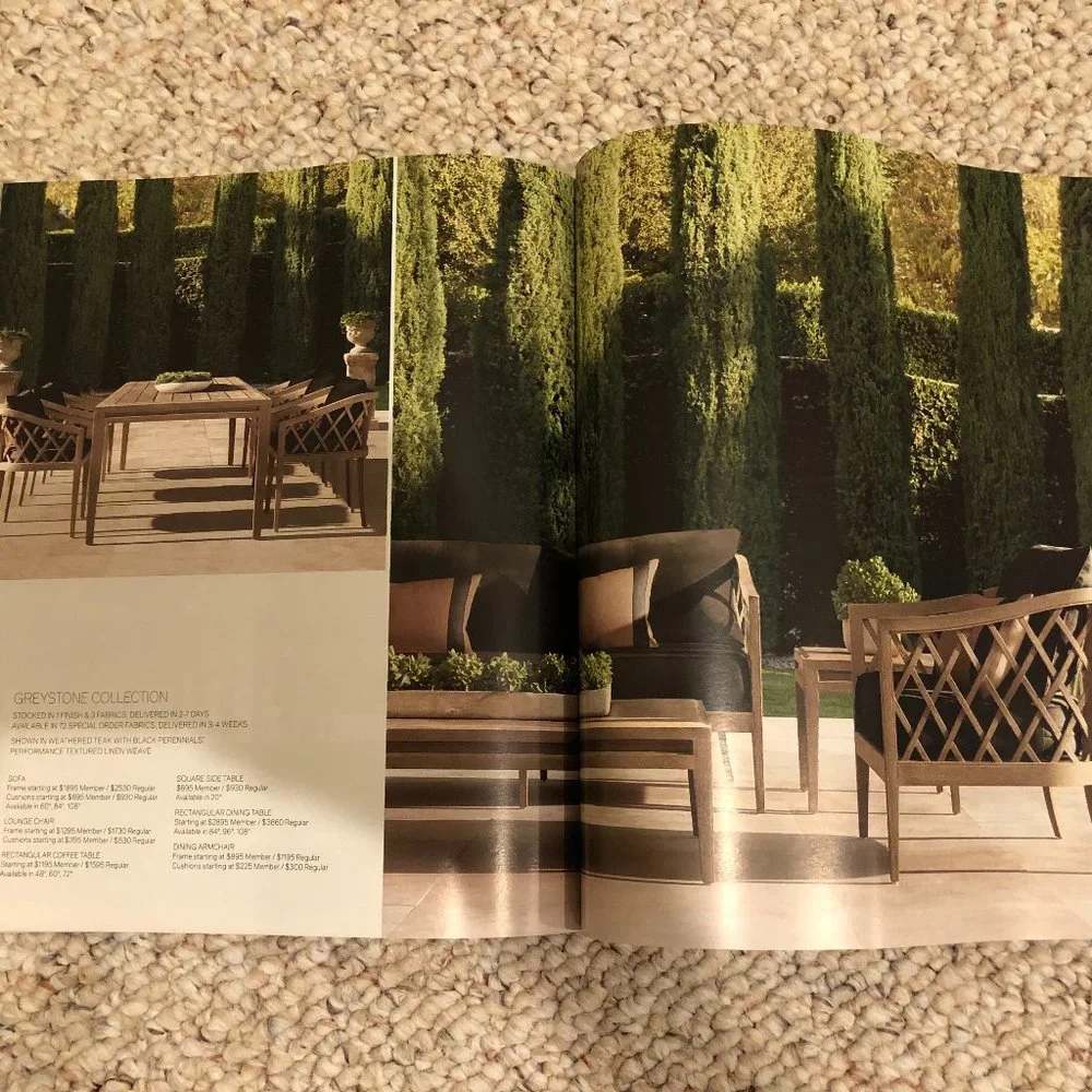 Restoration Hardware Outdoor Catalog